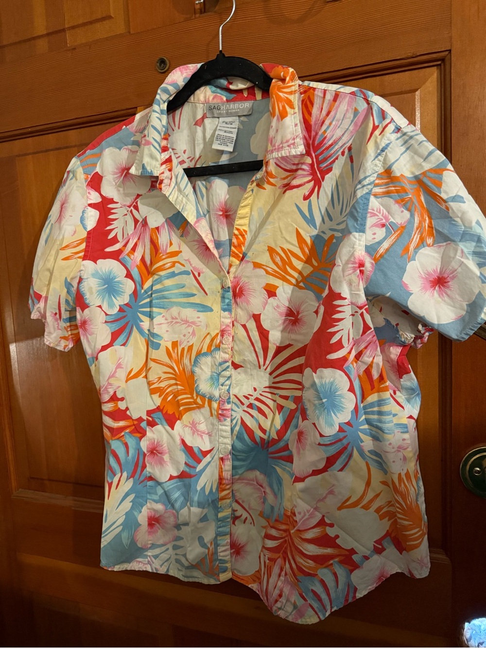 Sag Harbor Men’s Short-Sleeve Floral Button-Down Shirt - Multi-Color